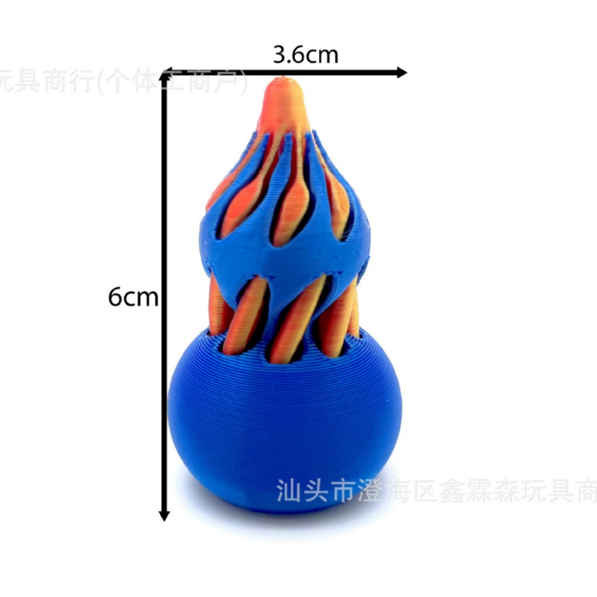 6CM 조롱박 모양의 푸시 푸시 음악