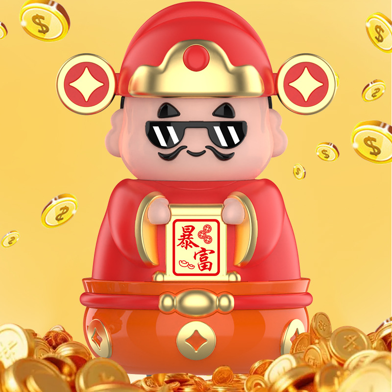 Dios de la fortuna lata de ahorro para niños y niñas regalo de Año Nuevo se puede depositar la lata de ahorro para hacerse rico juguetes ornamentales