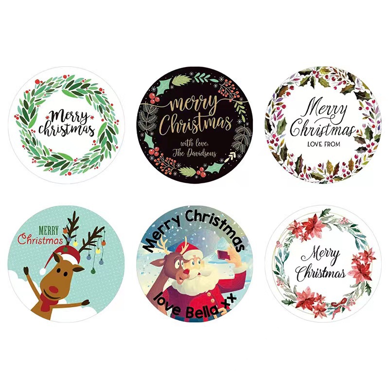 Party Occasion PVC Material Christmas Santa Claus Deer PVC Party Gift Stickers