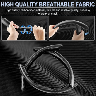 Carbon Fiber Butterfly Design Three-Piece Steering wheel cover