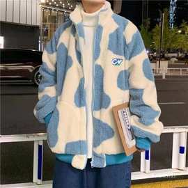 羊羔绒外套男韩版潮流冬季毛绒棉衣港风炸街软糯棉服潮牌现货