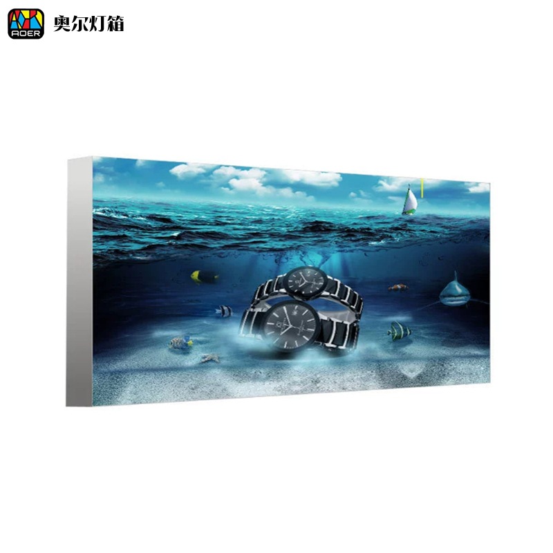 圆形卡布软膜灯箱 换画led发光广告牌标识户外无边框外贸招牌