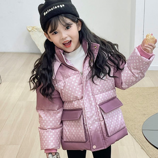 Mickey Minnie Girls Winter Long White Duck Down Thickened Warm Cute Princess Style Down Jacket Cold-proof