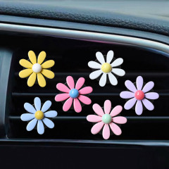 Stylish Flower Car Air Freshener Clip Sunflower Car Air Vent Scent Diffuser Fragrance Disc Clip Indoor Car Decorations