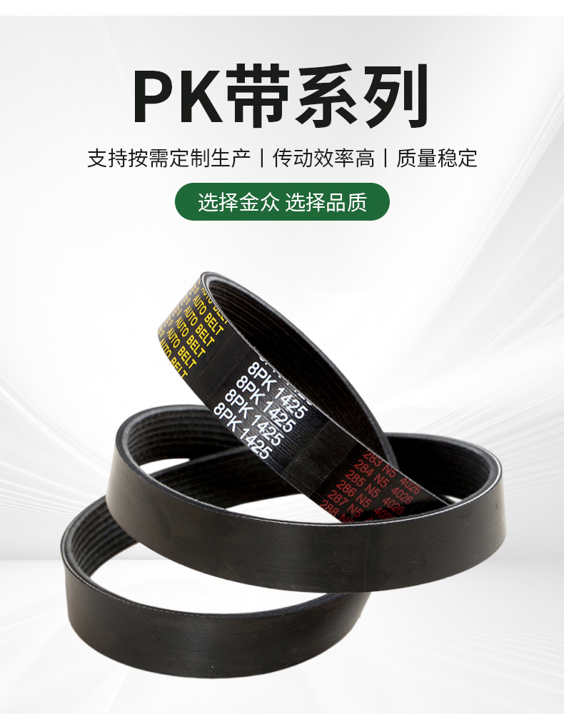 8Pk1415 Belt Is Suitable for Cummins Engine, Car Excavator Fan Belt, Rubber Transmission Air Conditioning Belt