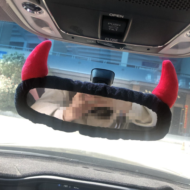 Комплект зеркальных заднего вида автомобиля поперечная полость декоративная короткая бархатная милый мультяшный любимый поросенок разворот зеркало набор автомобильных принадлежностей
