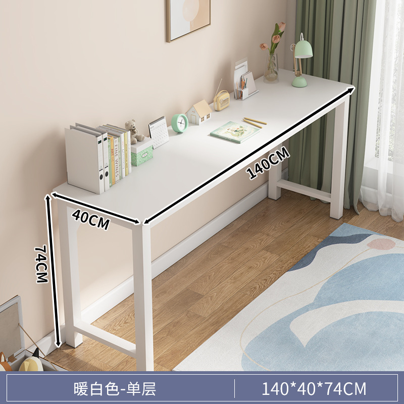 Mesa de barra larga simple y moderna, escritorio de escritorio estrecho, escritorio de computadora, escritorio de estudio, escritorio de escritorio