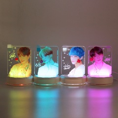 防彈少年團周邊jimin閔玧其禮品七彩LED亞克力燈牌小夜燈009