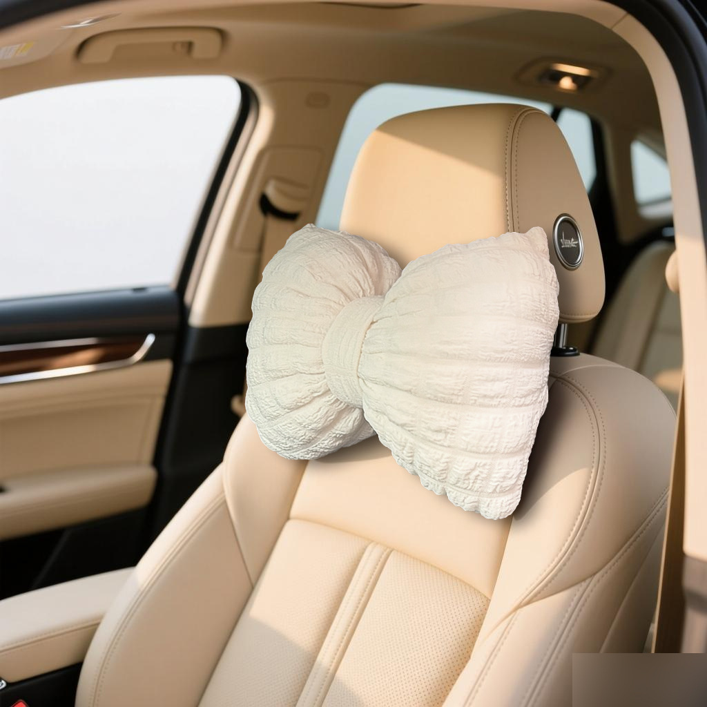 Cochecabezas de automóviles almohada de cuello, asiento de automóvil puff, almohada de respaldo ventilada y cómoda, decoración de automóviles en línea, mujeres image 5
