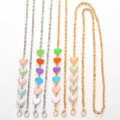 New YiLian Zinc Alloy Oil Droplet Heart Crossbody Chain Phone Case Charm Anti-Fall Phone Lanyard Women's Bag Charm