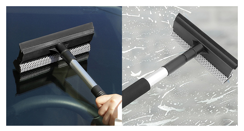 Car Windshield T-shaped Window Squeegee Extendable Sponge Washing Brush