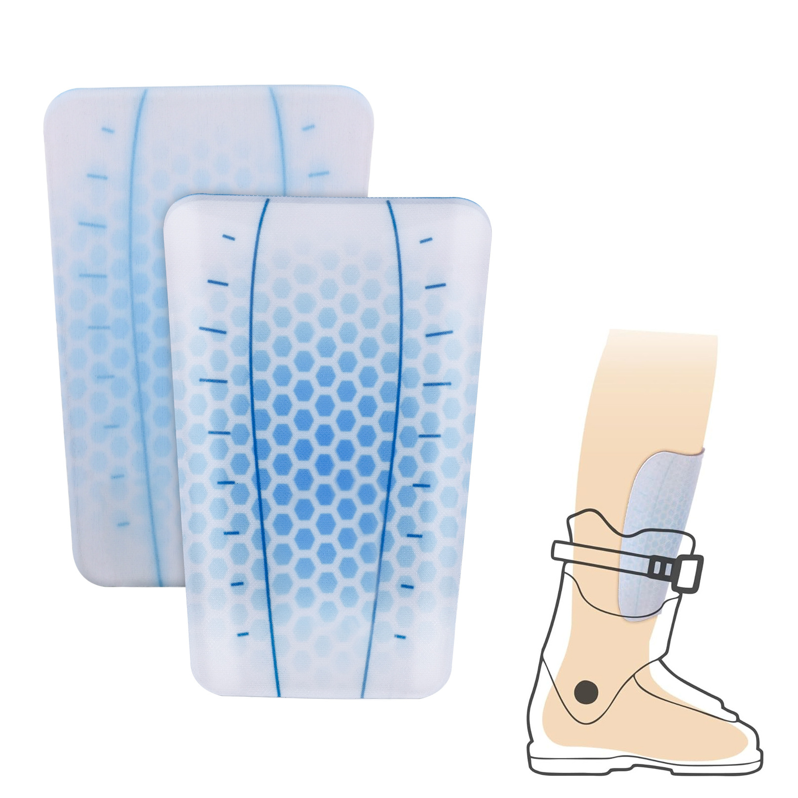 Silicone Ski Protective Gear, Anti-Abrasion Shin Pads, Tactical Knee Pads, Leg Pads, Elbow Pads, Calf Adhesive Protective Pads