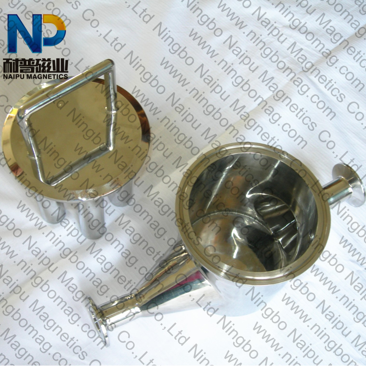 304不锈钢食品级液体管道除铁器磁性过滤器高强磁磁棒吸铁器批发