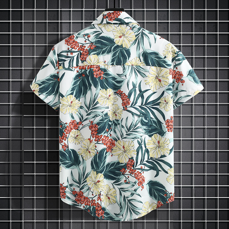 Summer Explosions Beach suit Men's All-match Quick-drying Shorts Hainan Island Retro National Fashion Flower Shirt Couple's Class Clothes