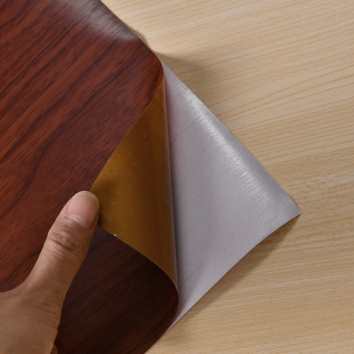 Cross-border PVC self-adhesive wood grain stickers waterproof showcase desktop wooden boards old furniture renovation decorative film Boeing film