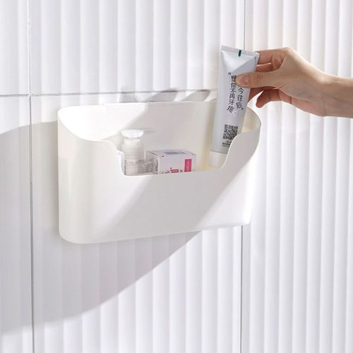 Wall-mounted storage box, kitchen refrigerator door storage box, no drilling bed shelf, wall hanging cosmetic organizer box