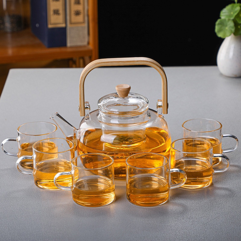 Transparent square lifting beam + 6 cups