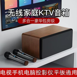 Family ktv audio suit connected TV singing karaoke all-in-one machine household small with wireless microphone karaoke