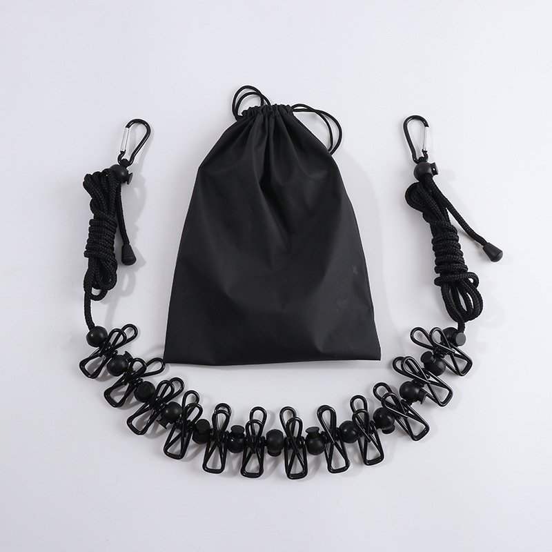 Black, nylon, non-slip, 4meter, anti-slip buckle