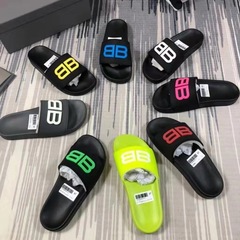 B-Brand Letter Slippers Paris B-Letter Glow-in-the-Dark One-Sided Slippers for Men and Women, Wholesale Couple Slippers for Plus Size