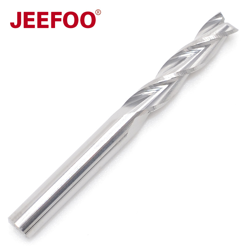 4*17木工电脑雕刻机刀具三刃铣刀螺旋亚克力板密度板实木专用铣刀