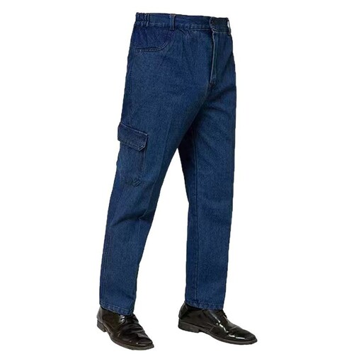 Straight-leg loose jeans for men, anti-ironing, welding work pants for factories and workshops, flame-resistant, wear-resistant work pants, protective work pants