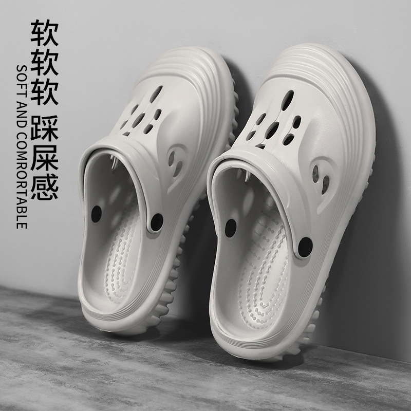 Sandalias de playa de coco cómodas de verano para hombres de fondo plano multicolor