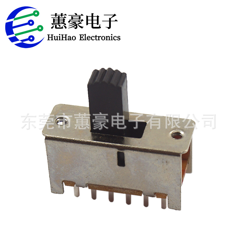 SS-42F01带螺孔23.6*9.4 孔距19MM 两档拨动开关 4P2T 立式正拨