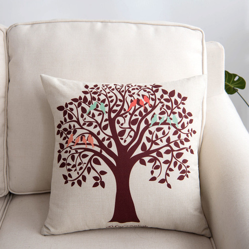 Thickened pillowcase/cartoon cushion cover office lumbar pillow four-season car pillow cushion without core