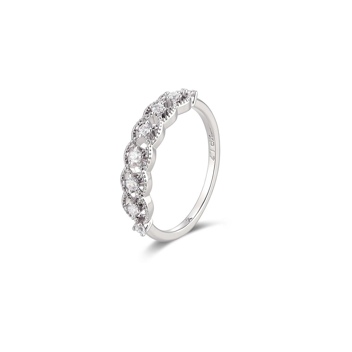 Xuping simple geometría hueco círculo sellado anillo de nicho japonés estilo coreano moda diaria fácil de montar anillo de joyería de mano mujer