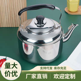厂家跨境不锈钢烧水壶煤气灶电磁炉中宝水壶礼品半球平底壶鸣音壶