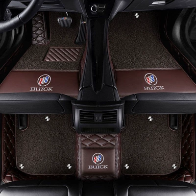 Suitable for Buick Excelle, Buick Excelle GT, Buick Envision, Buick LaCrosse, Buick Verano, Buick GL8 full-coverage car floor mats (Modelə uyğun ayaqaltı) - yinglang10-14-years-double-layer-coffee-color-coffee-color-silk-loop
