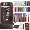 120pcs Leather Craft Tools Kit Metal Punching Stamping跨境|ms