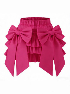 Summer fashionable skirt with bow for students, Korean style, for teenagers