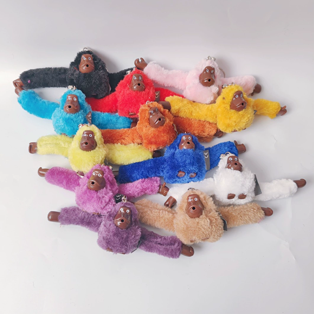 Плюшевая игрушка-обезьянка с длинными руками, подвеска для сумки, забавный брелок-кукла, милый брелок-горилла.