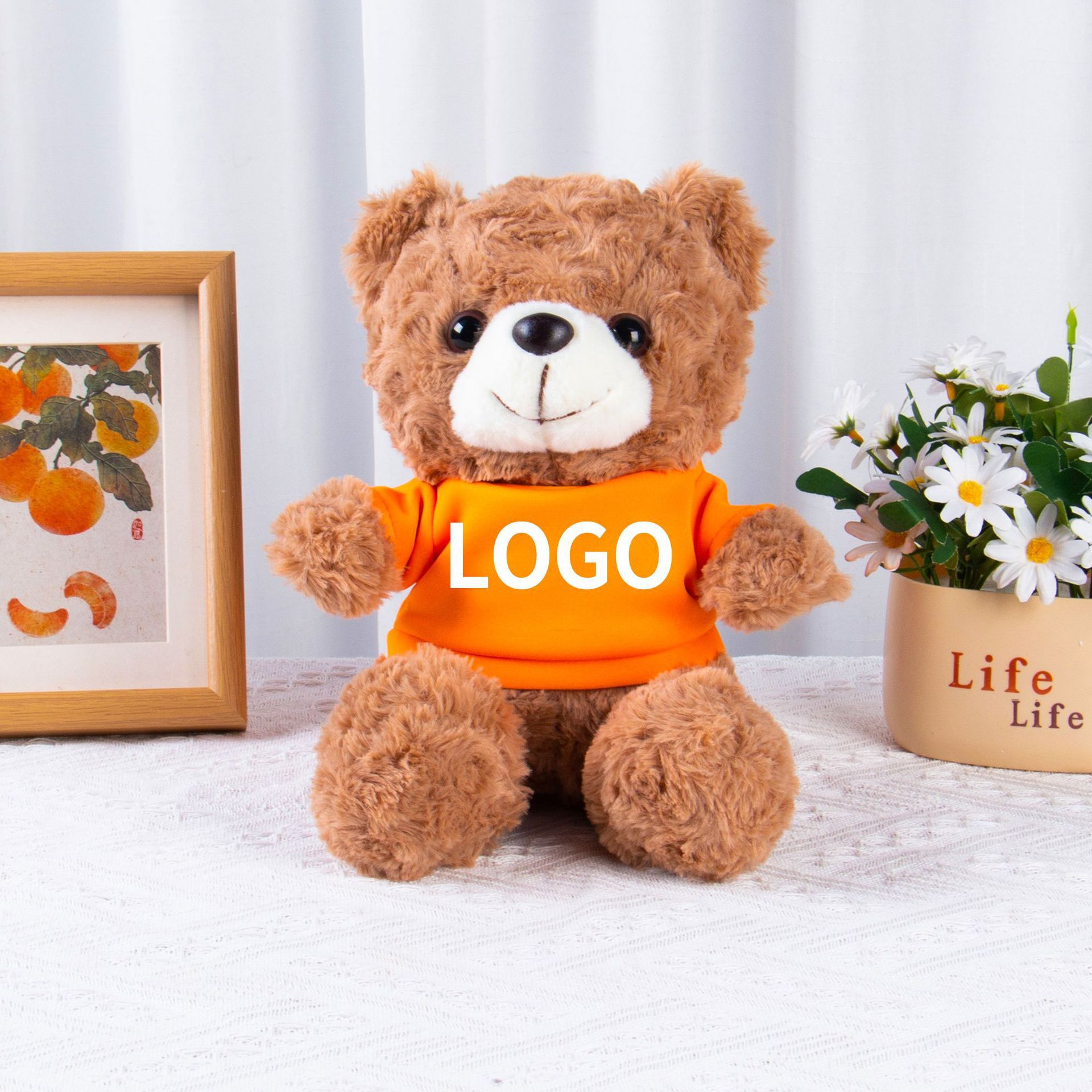 Muñecas de peluche, osos, camisetas, uniformes escolares, suéteres, muñecas para dibujar y imprimir logotipo
