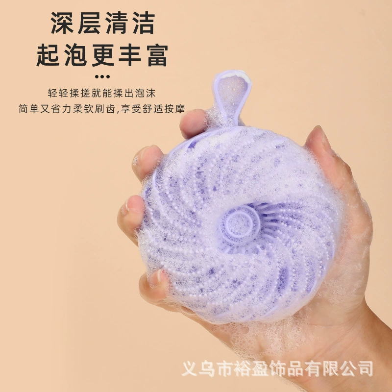 Самая продаваемая двусторонняя силиконовая щетка для ванны Amazon для мытья и купания, силиконовая щетка для ванны «два в одном» и артефакт для ванны