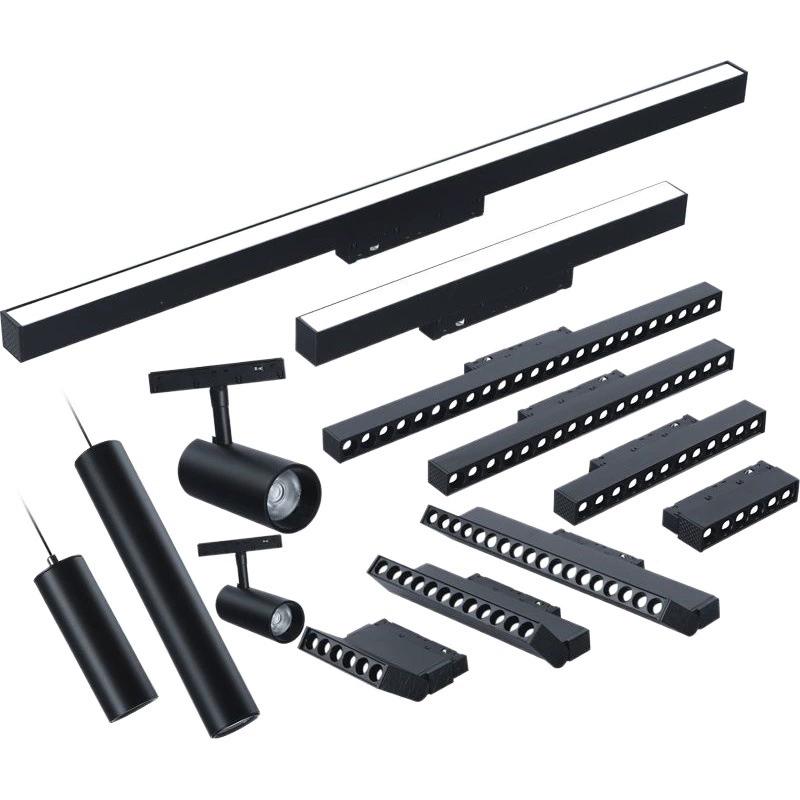 Магнитный всасывающий Трековый светильник Встроенный главный свет Домашняя гостиная Потолок Скрытый отель Вилла Новый Светодиодный линейный свет