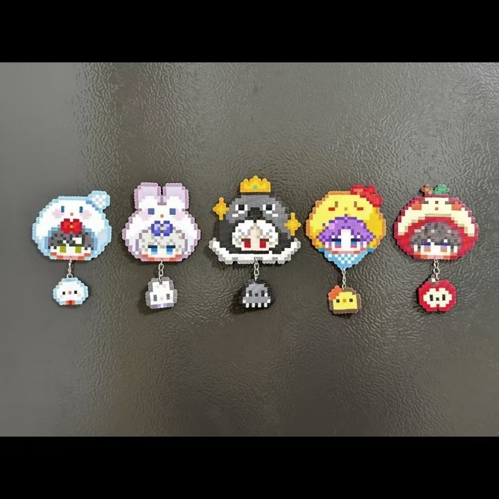 Love and Deep Space Cute Peripheral Shen Xinghui Pixel Pendant Acrylic Refrigerator Magnet Ornament Magnetic Gift Keychain