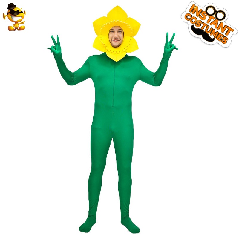 Disfraz de girasol para hombre, atuendo divertido para actuaciones en escenario, disfraz de cosplay, juegos de rol, desfile de moda.
