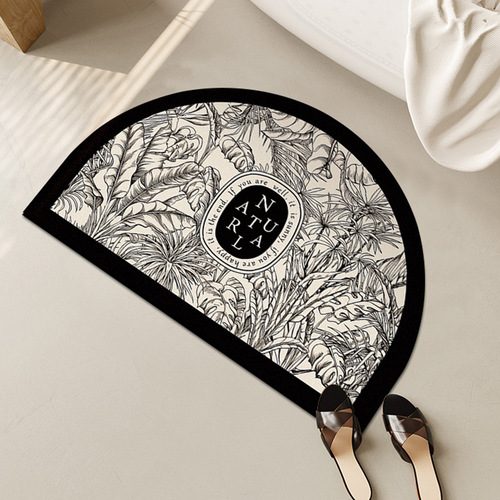 American semi-circular bathroom floor mat diatom mud absorbent mat bathroom non-slip foot mat toilet bathroom door carpet