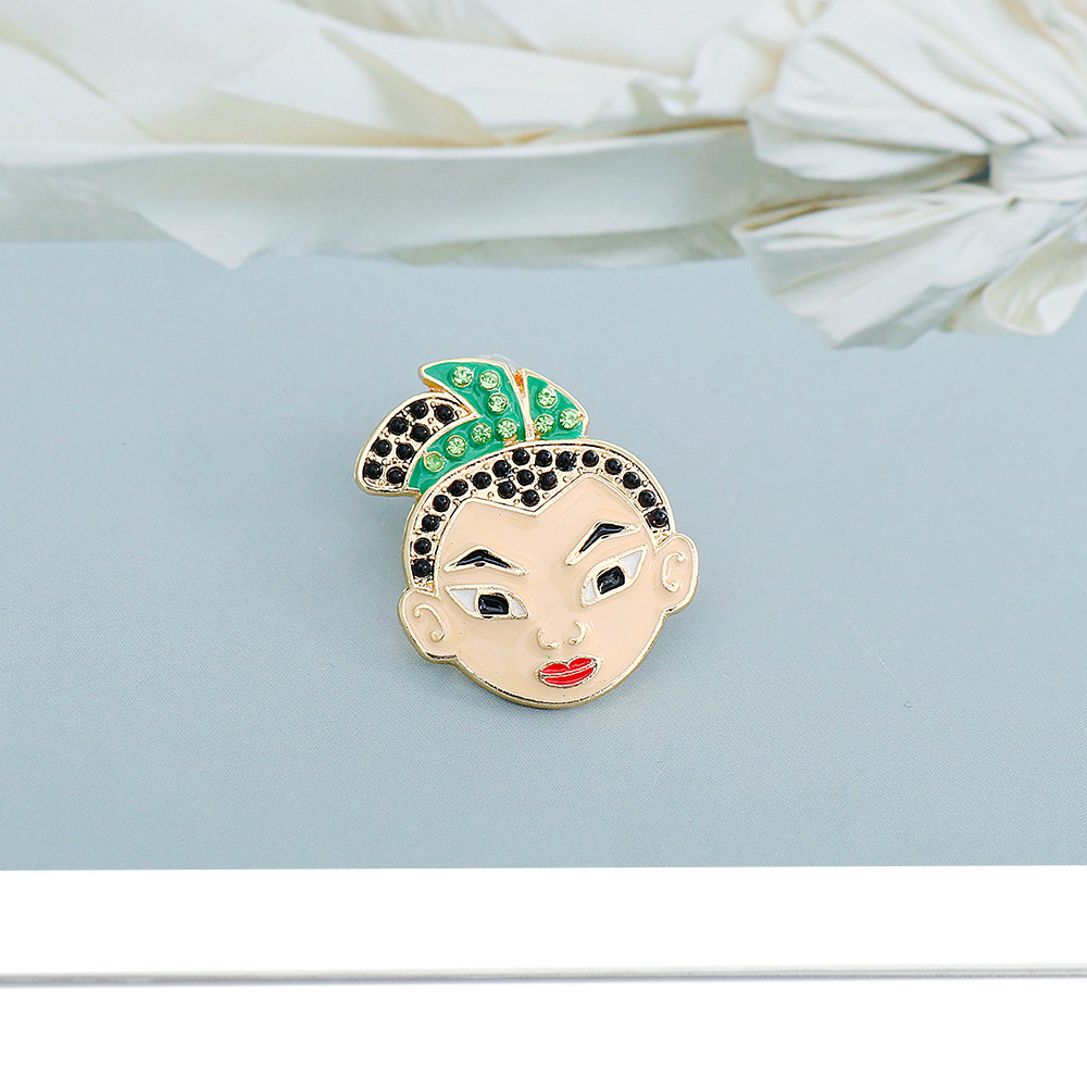 ins style personality cartoon character portrait earrings fashion creative drip oil earrings wholesa