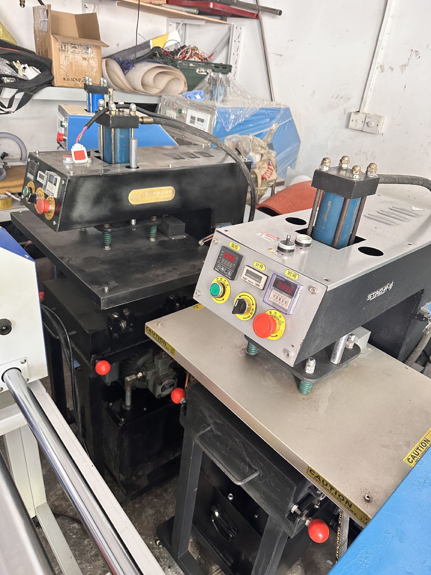 黄业二手铝板烫钻油压双工位烫画机液压40*60热升华热转印机器