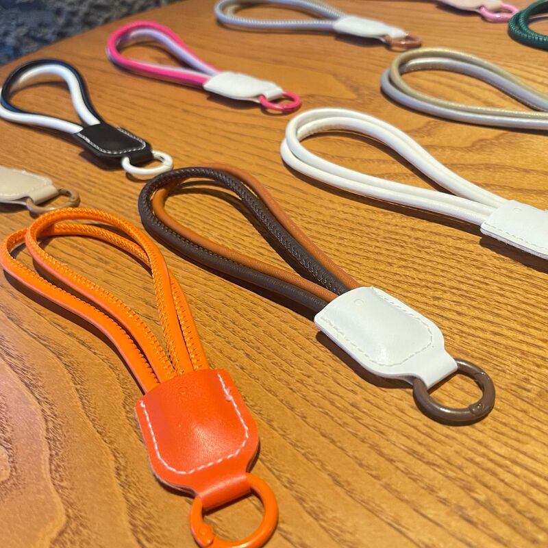 New Cross-Border Leather Mobile Phone Lanyard Wrist Style Simple Short Color Matching Men's and Women's Strong and Durable Short Rope Anti-Breakage New Cross-Border Leather Mobile Phone Lanyard Wrist Style Simple Short Color Matching Men's and Women's Strong and Durable Short Rope Anti-Breakage