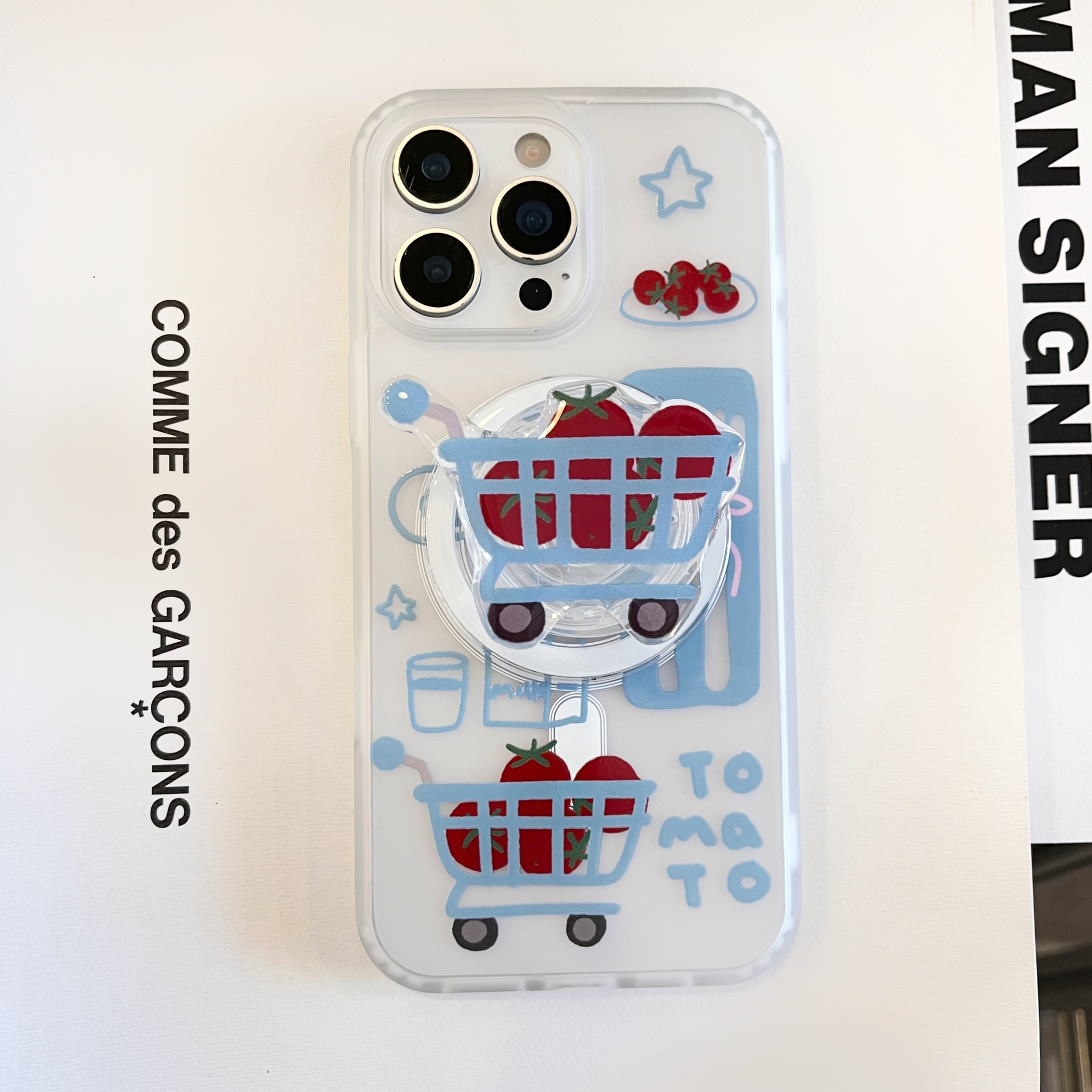 Carrito de compras de tomate magnético Soporte magnético para Apple 16ProMax funda para teléfono 15/14 Nuevo 13 Pareja 15P