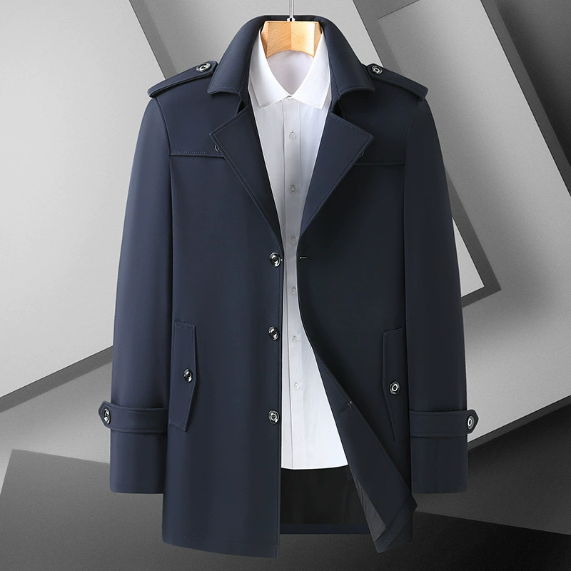Осеннее Мужское пальто больших размеров, Тренч средней длины для толстых парней, очень большой размер, модный топ в Корейском стиле