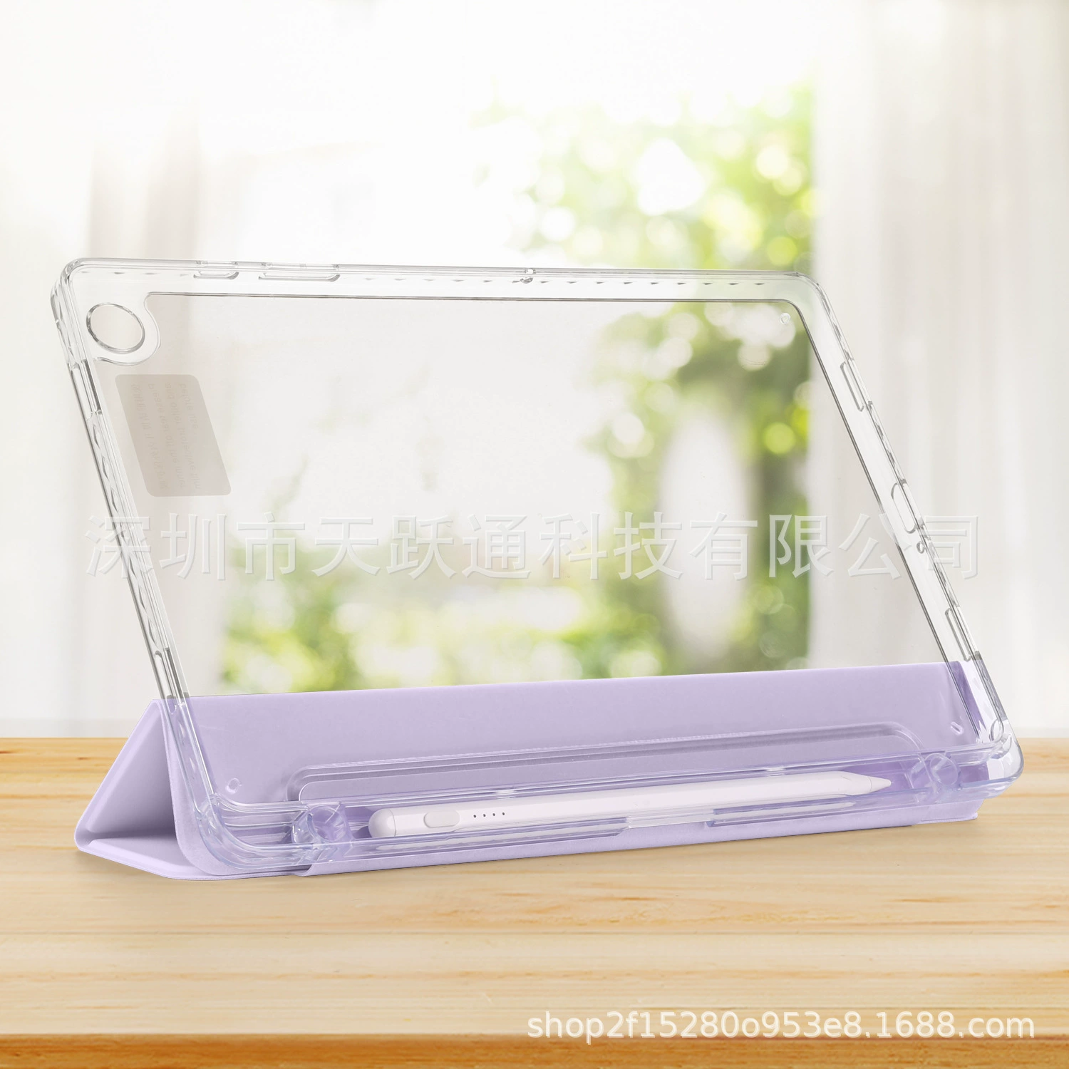 Подходящий защитный чехол из акриловой тройной складной для Samsung Galaxy Tab A9 Plus S10+ с высокой проницаемостью и отделением для ручки