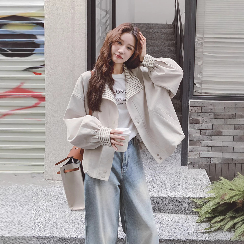 Mi Casual Autum New 2025 Jacket Top Korean Style High-End Small Casual White Short Jacket for Women