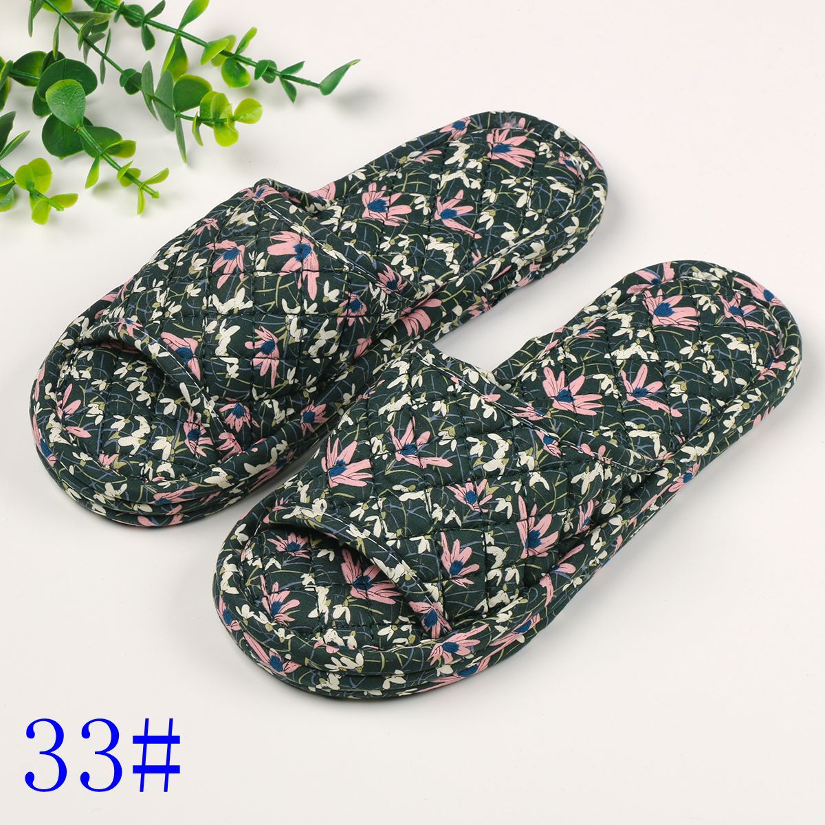 여성용 3겹 꽃무늬 천 33
