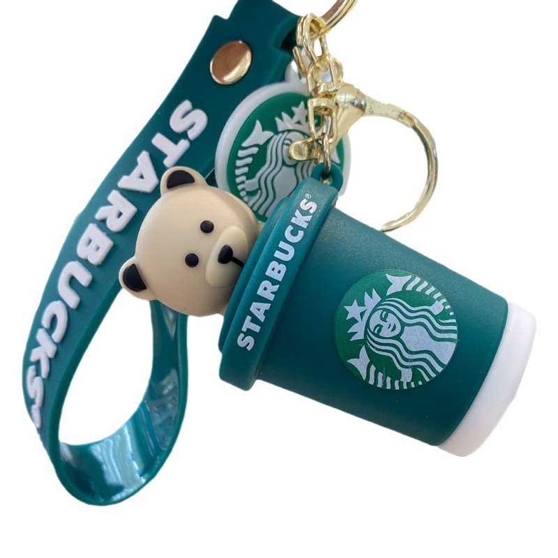 Transfronterizo Starbucks leche taza de té llavero Starbucks oso muñeca colgante para la temporada escolar regalo máquina de la muñeca adornos